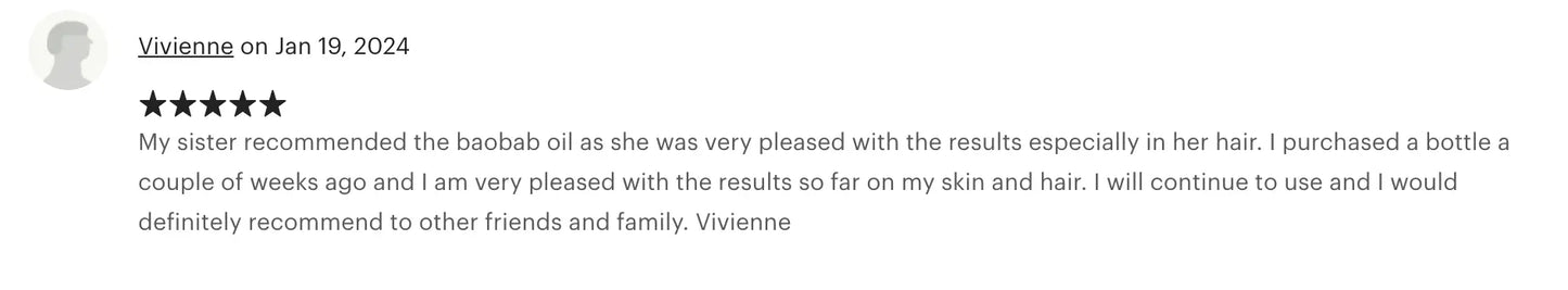 Nzema Appolo Cold-Pressed Hydrating Baobab Oil 100ml - Anti-Ageing, Collagen Production, Eczema, Scars Nzema Appolo