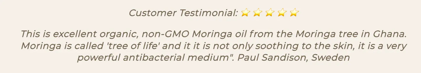 Nzema Appolo Cold-Pressed Moringa Oil 100ml/ Build Collagen for Anti-Ageing Nzema Appolo